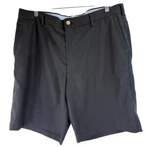 Peter Millar Black Front Flat Golf Men's Shorts Size 36